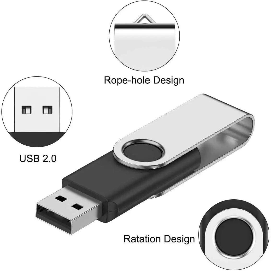 OSCOO USB 2.0 Dyski pamięć USB 32GB Pen Drive Pendrive metalowy dysk U kolorowy Pendrive