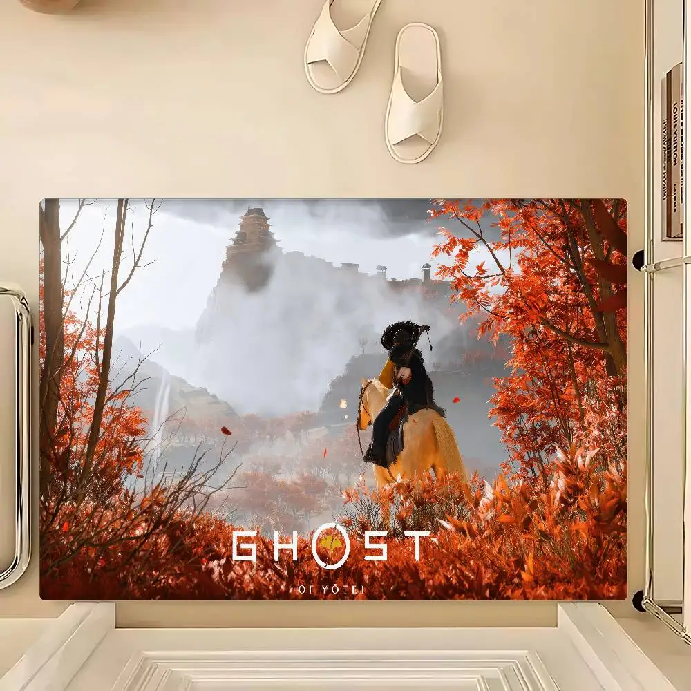 G-Ghost Of Yotei Game Hallway Carpet Non-Slip Laundry Room Mat Laundry Decor Balcony Child Living Room Bedside Area Rugs
