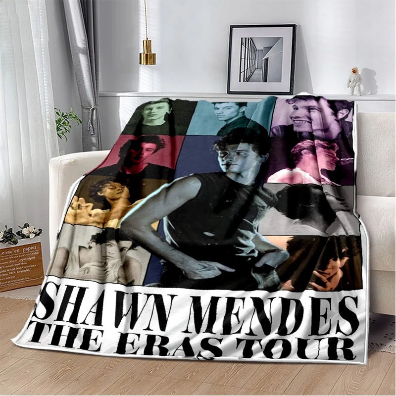 3D Shawn Mendes Handwritten Singer Soft Plush Blanket,Flannel Blanket Throw Blanket for Living Room Bedroom Bed Sofa Kid Gift