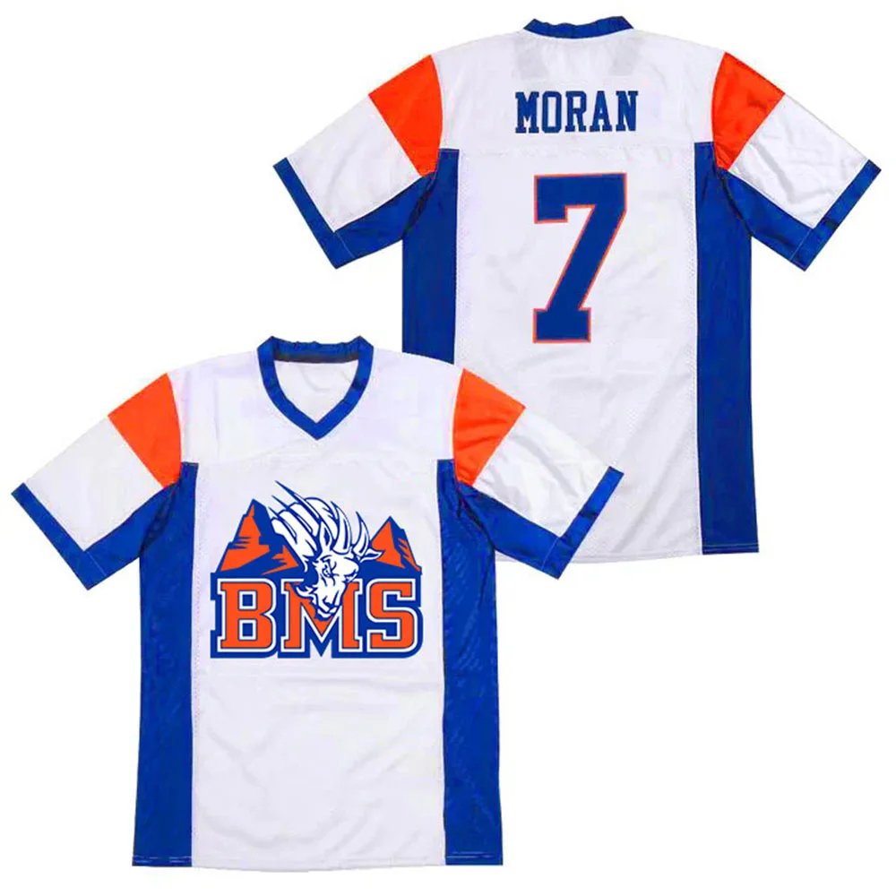 Moran 7 Castle 54 Tedesco 1 Jersey Blue Mountain State TV Show Football Tee Men Women Clothing V-neck Loose Summer Tshirt Unisex