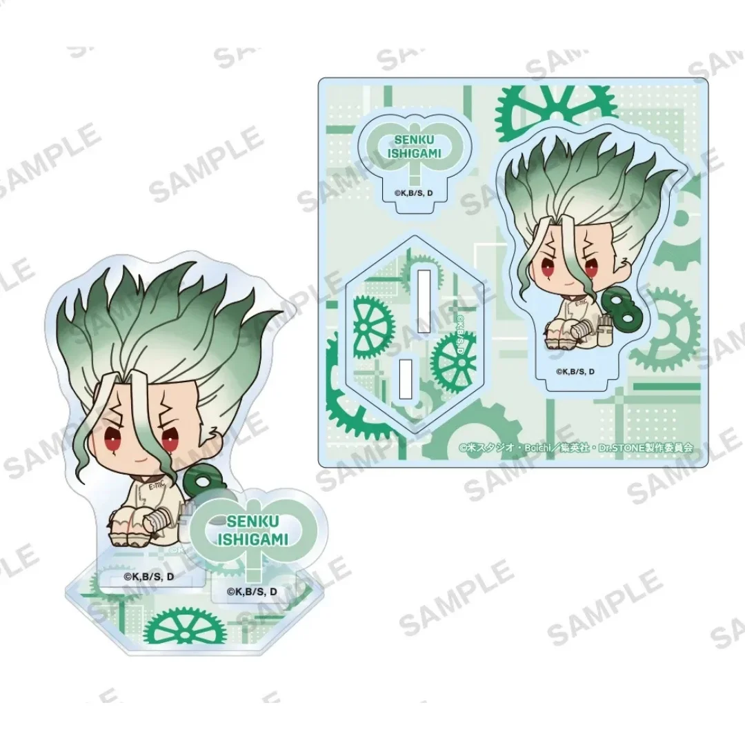 Dr. Stone DRS Chrome Senku Ishigami Gen Asagiri 10cm Acrylic Stand Keychain Anime Desk Decor Fans Gift Set Kit Pack Gift Item