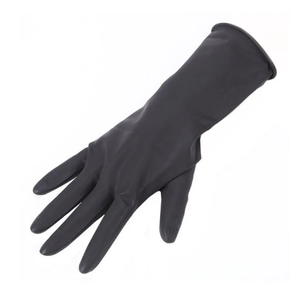 Guantes de goma reutilizables para teñir el cabello, herramientas de estilismo para peluquería, accesorios de barbería, 1 par