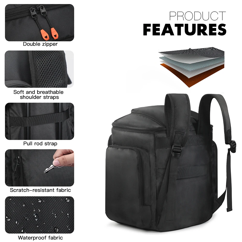 For Bose S1 Pro/Pro+ Wireless Speaker Storage Bag Large-Capacity Microphone Cable Storage Backpack Breathable Audio Accessories