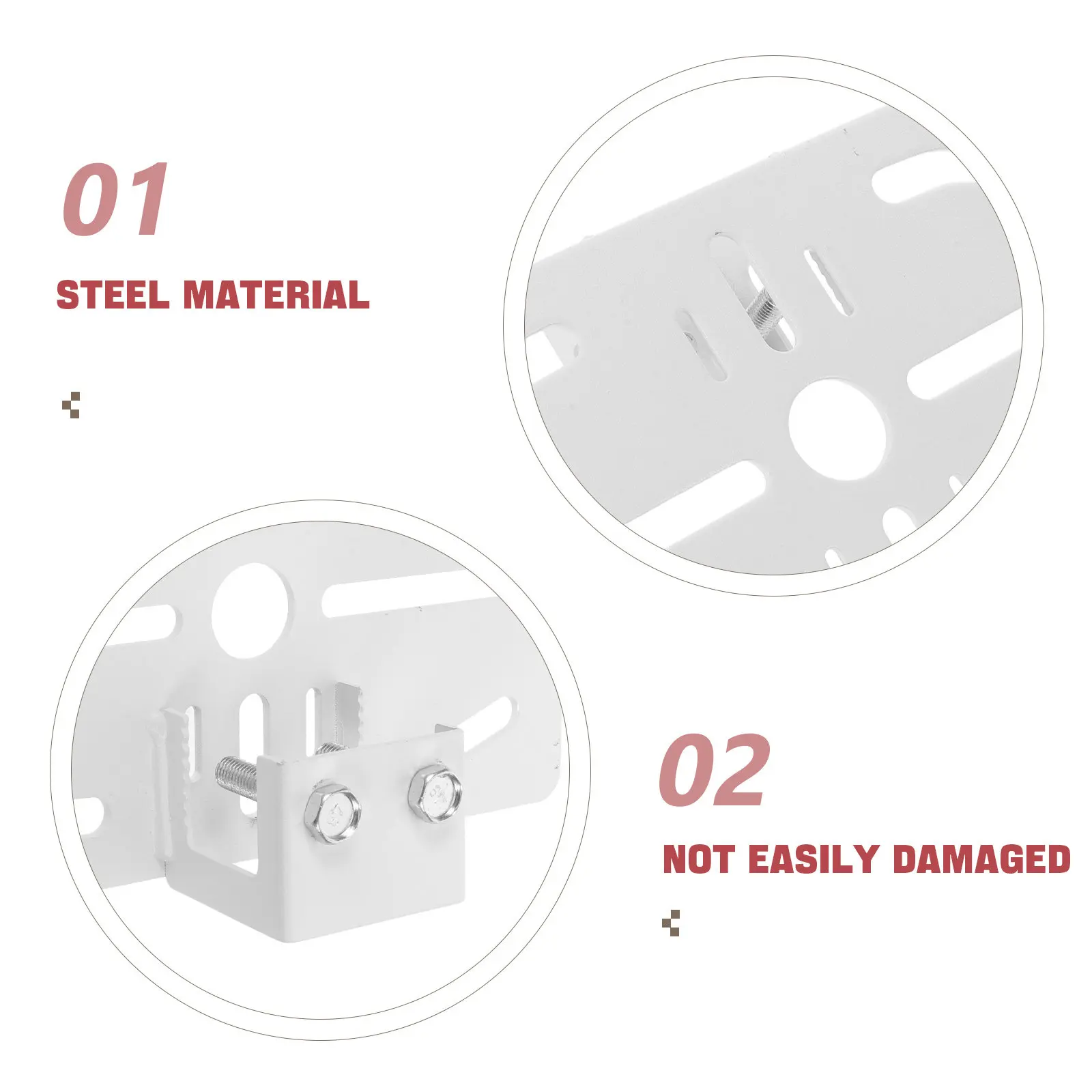Universal Cctv Camera Bracket Steel Security Camera Pole Mount Adapter Weatherproof Outdoor Indoor Surveillance Monitoring