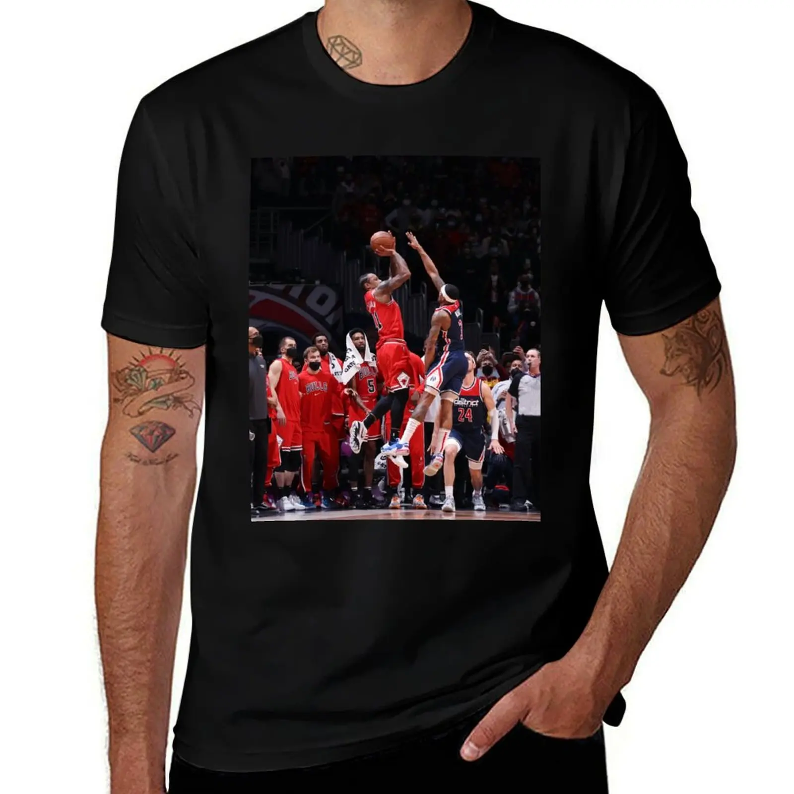 

DeMar DeRozan INSANE Buzzer Beater Game Winner Before Bradley Beal T-Shirt sports fans plus sizes tshirts for men