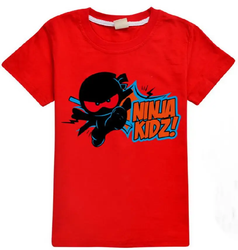 

2022 Boys T-shirts Summer Kids Clothes NINJA KIDZ T Shirts Children Cotton Top Tees For Hiphop Costume Teen Girls T-shirt