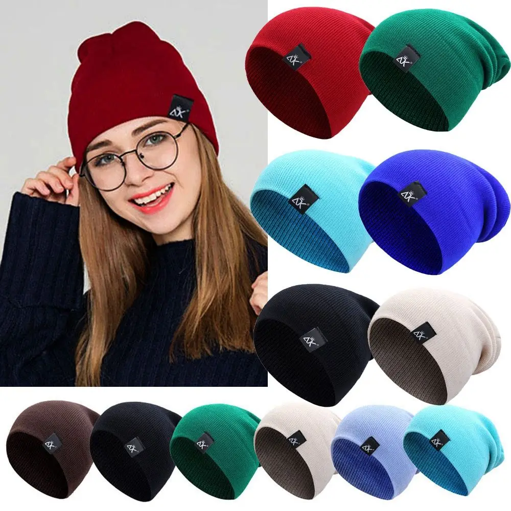 Winter Hats for Woman New Men Beanies Knitted Solid Cute Hat Girls Autumn Female Baggy Cap Warmer Bonnet Ladies Casual Cap