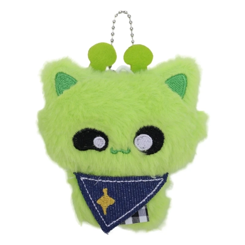 Character Keychain Charm Plush Alien Daily Carry for Keys, Handbags, and Backpacks with and Compact 3.9 x