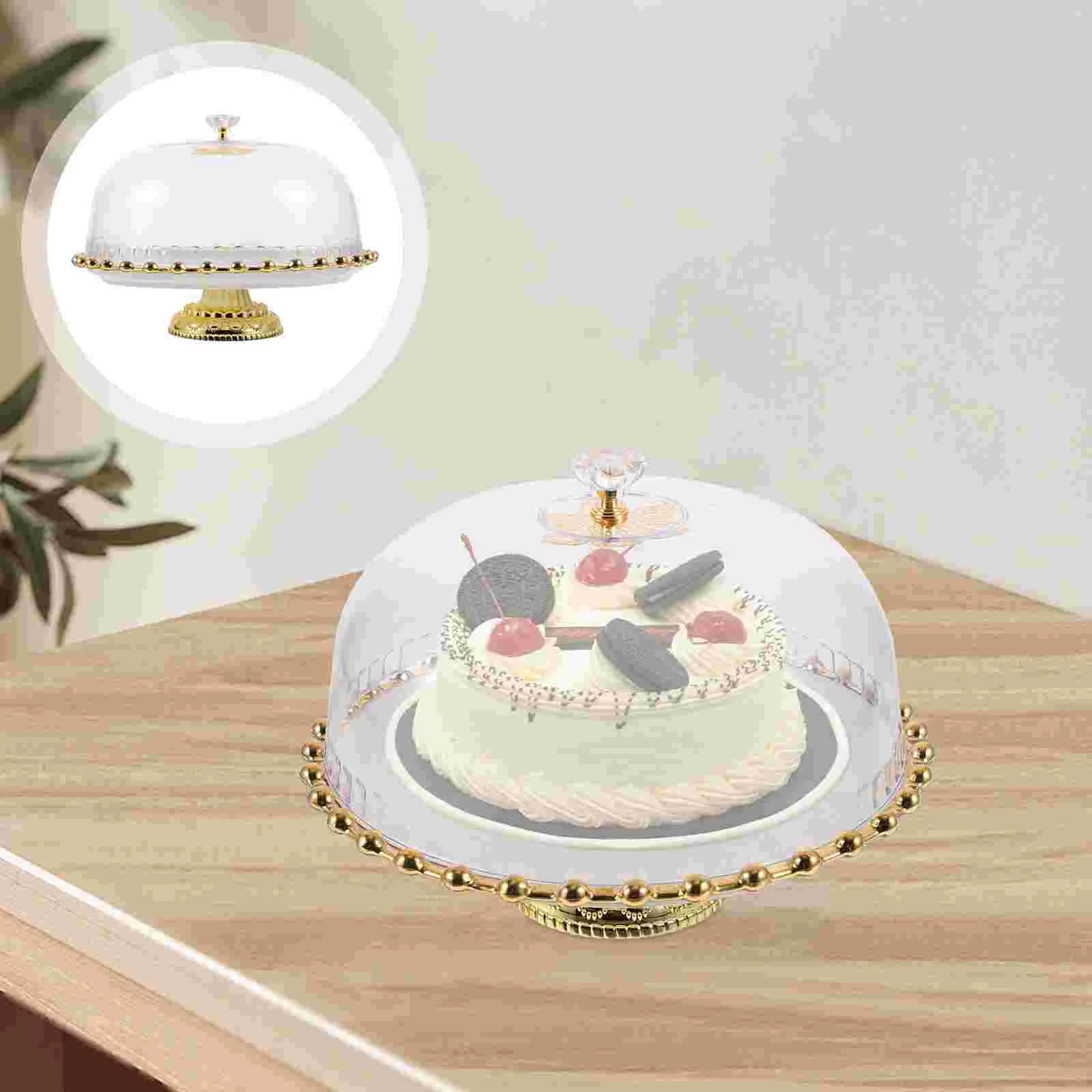 

Cake Stand Tall Pan Cakes with Cover Holder White Display Bread Container