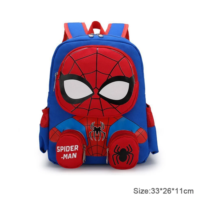 Spiderman Backpacks Super Heroes Student School Bag Cartoon 3d Stereo Kindergarten Backpack Children\'s Travel Bag Gift