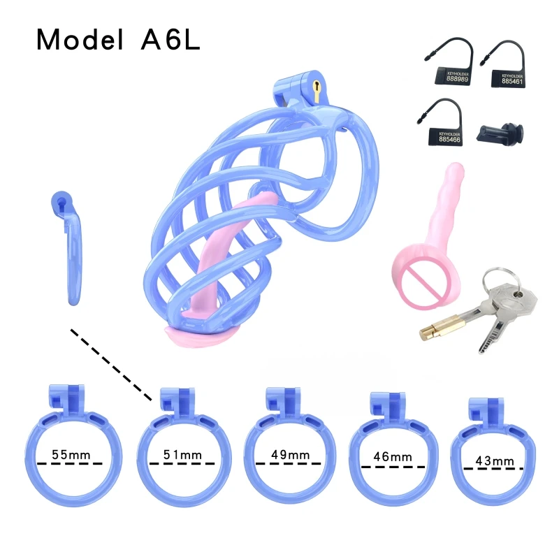 2024 New S Spiral Chastity Lock Anti Cheating Chastity Device Male Cock Cage with 5 Sizes Penis Ring Male Sex Toys Adult Sex Toy