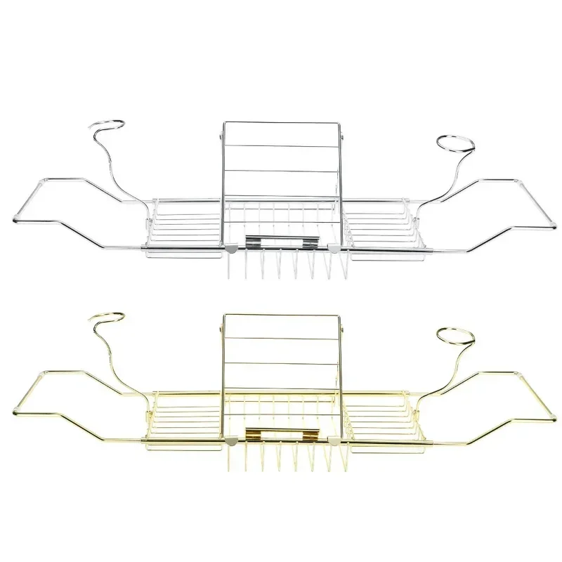 

Holder Shower Organizer Tray Bath Tub Racks 2 Color WineBathtub Stainless Steel Scalable Bathtub