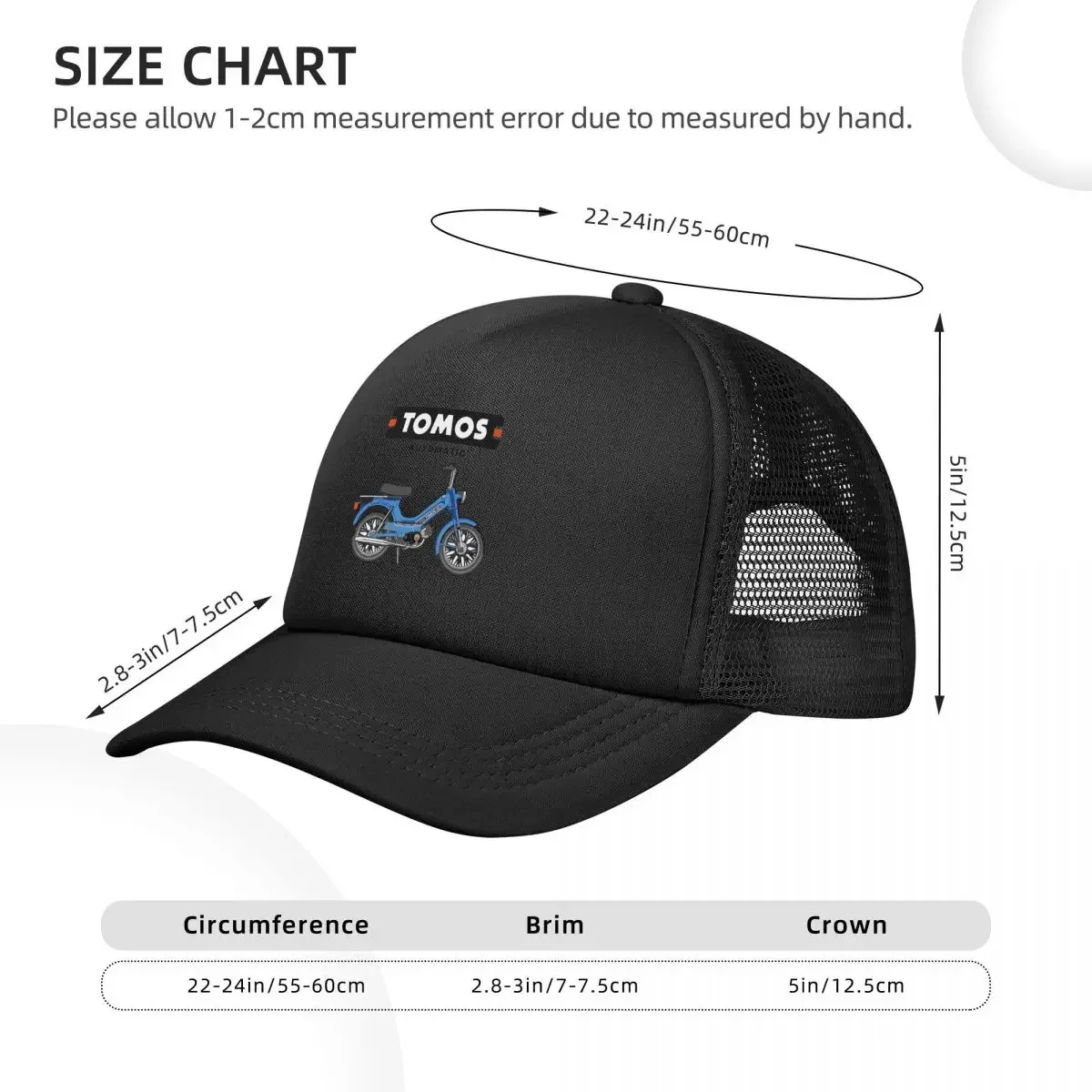 Tomos Automatic - قبعات بيسبول شبكية زرقاء Snapback قبعات بيسبول عصرية قابلة للتنفس كاجوال Casquette للاستخدام الخارجي للجنسين
