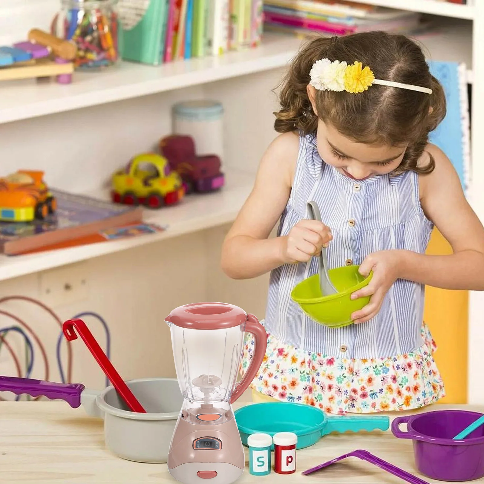 1Set Juice Machine Play Kitchen Appliance Kids Pretend Play Educational Liquidizer Simulation Household Kitchen Accessories