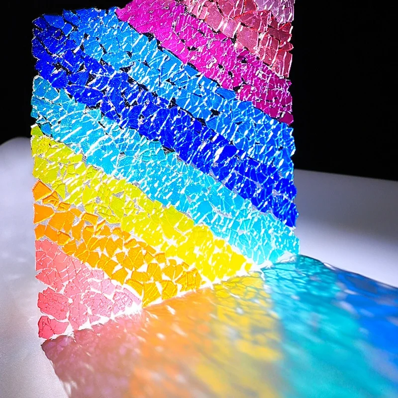 100 g farbiges Glas, Eis, rissige, unregelmäßige Fragmente, DIY handgefertigtes Collagenmaterial, Kerzenhalter, Untersetzer, Rohstoff