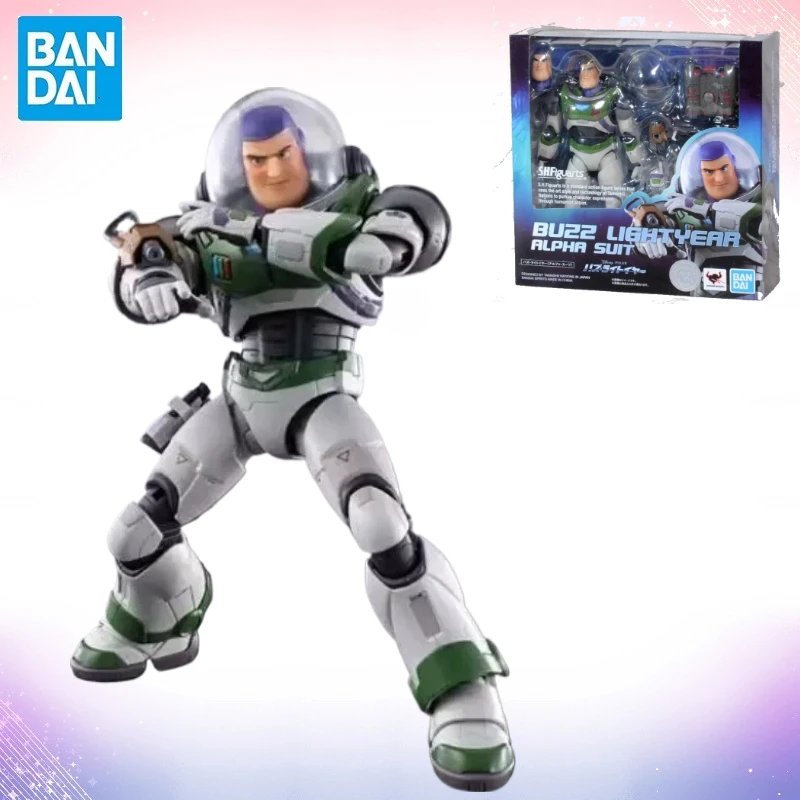 

Bandai фильм аниме фигурка S.H.Figuarts SHF оригинальный Buzz Lightyear ALPHA костюм экшн-игрушки подарочная модель коллекция в наличии