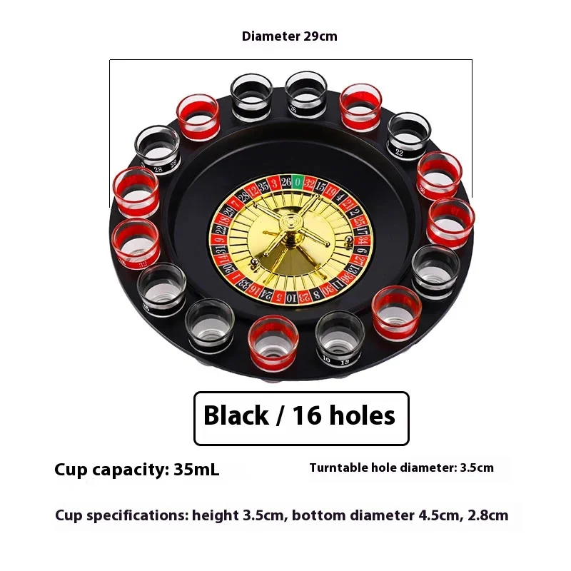 16 كوب كأس النبيذ الزجاجي الشفاف لعبة بار لعبة الشرب ويسكي كوكتيل بار لعبة الحفلات دفع القرص الدوار ملحقات الشرب