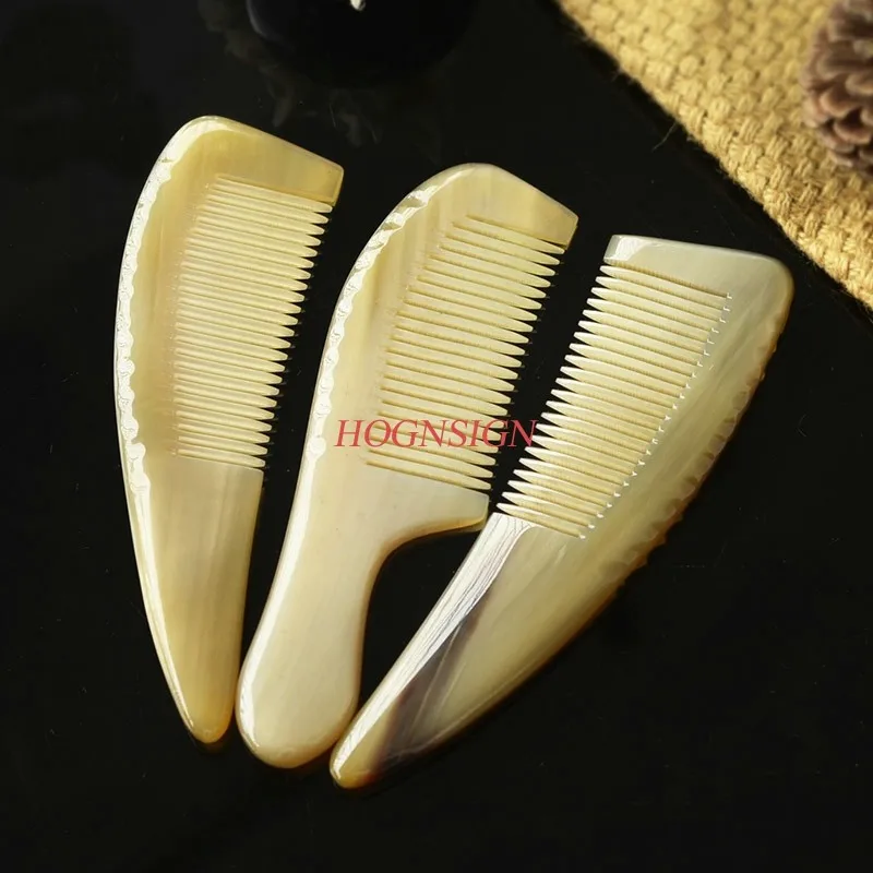 

Cow horn comb reduces static electricity Cow horn hair comb smooth handle Yak horn comb