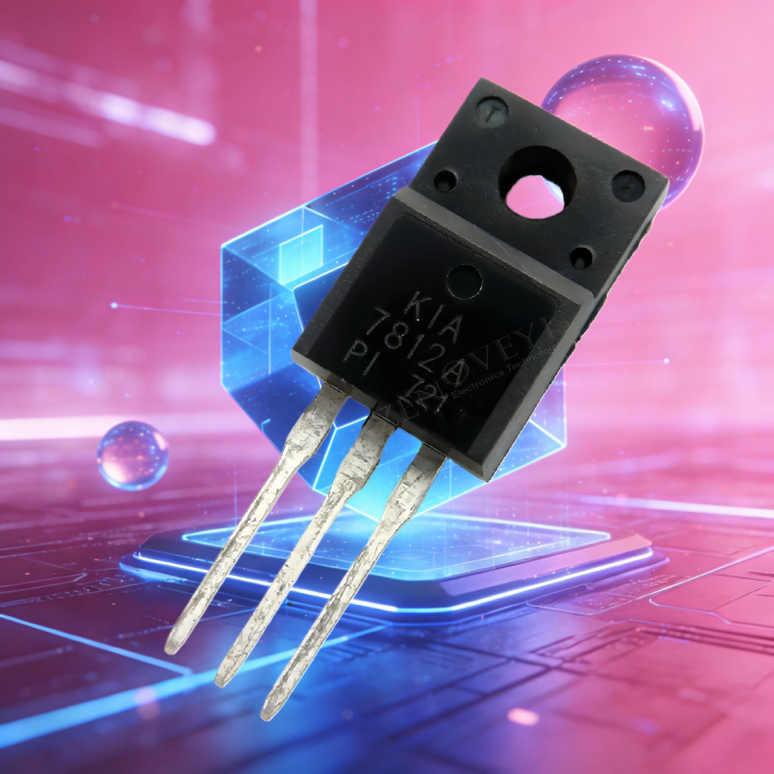 5piece/lot KIA7812A KIA7812 TO-220F 12V Linear Voltage Regulator 1A