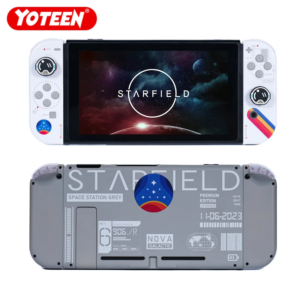 

Yoteen Star Field Replacement Shell for Nintendo Switch Joy-con Case ABXY Direction Buttons DIY Joystick Caps