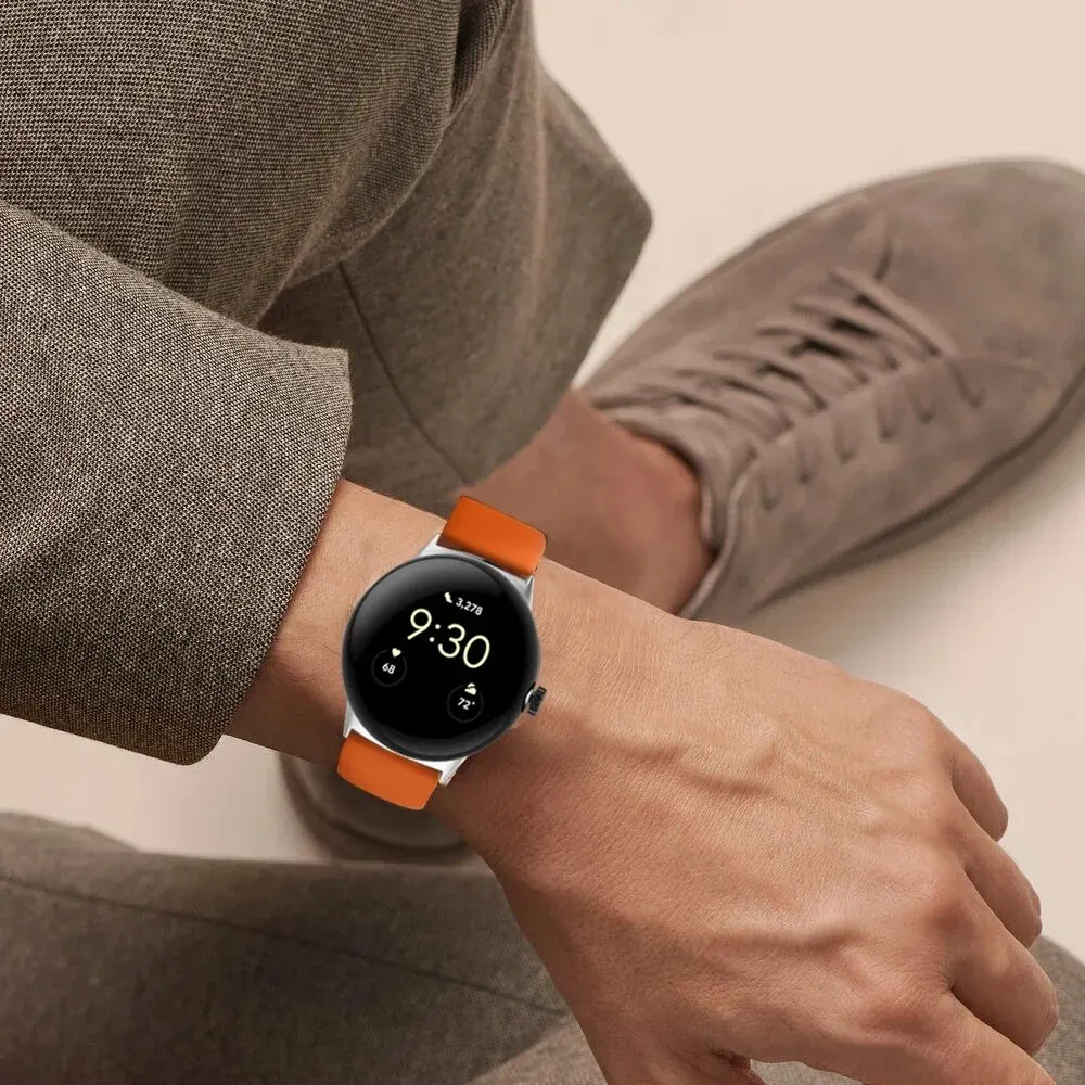 حزام مغناطيسي من السيليكون لساعة Google Pixel Watch 2 ملحقات سوار ساعة ذكية رياضية ناعمة من السيليكون لساعة Pixel 1