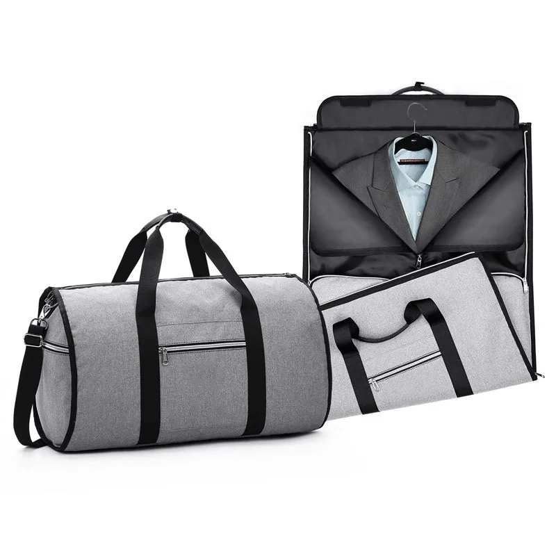 Bolsos de hombro de gran capacidad para hombre, bolsa de viaje de negocios, impermeable, Oxford, paquete de ropa, multibolsillo, almacenamiento de