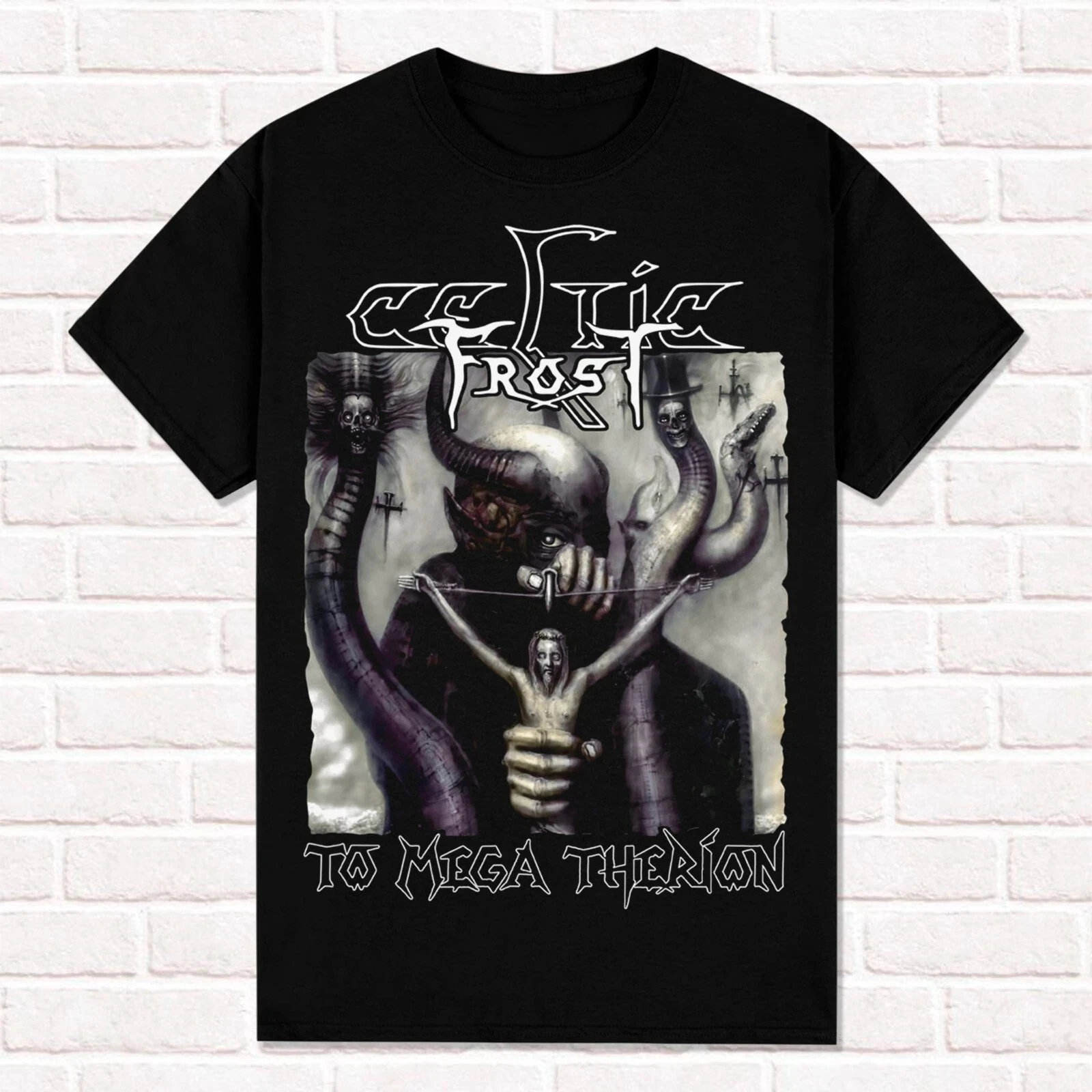 Camiseta Celtic Frost To Mega Therion 1985 Thrash Metal Death Black Metal camisetas Tops Unisex algodón manga corta High Street