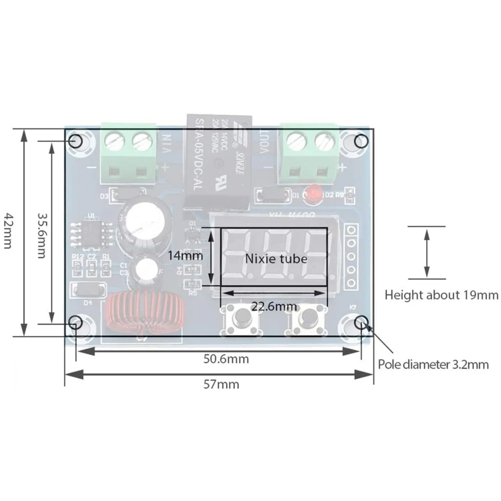 2PCS XH-M609 Voltage Protector Low Voltage Cutoff DC 12-34V Over Discharge Protection Module for Lead Acid Lithium Battery