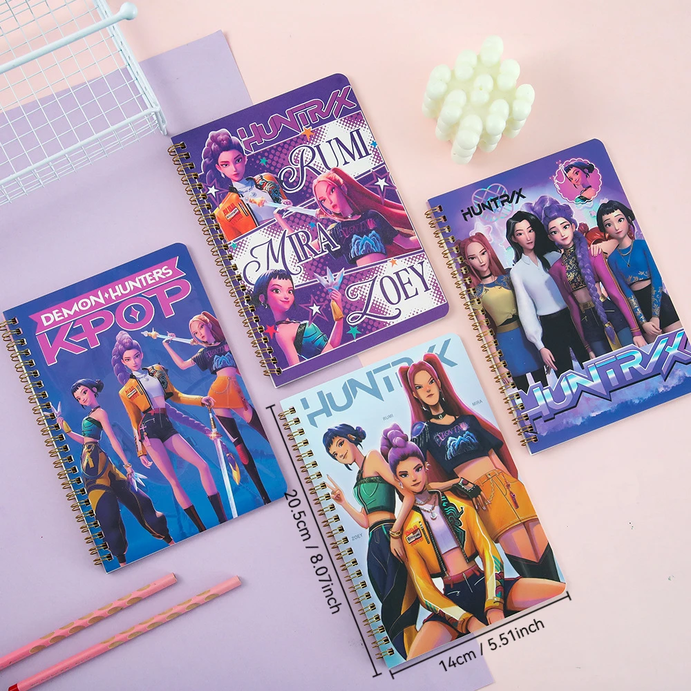 

Новый блокнот Kpop Witch Hunting Team Coil для студентов, обучающие канцелярские принадлежности, портативный блокнот с героями мультфильмов, детский подарок