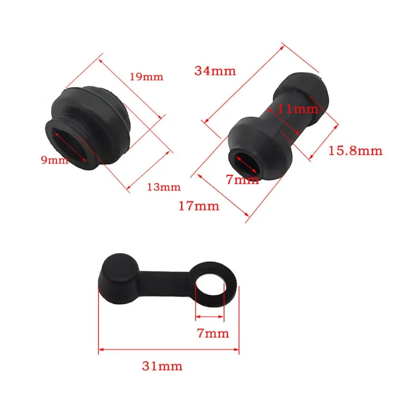 10/5/2 sets Motorcycle Scooter Brake Upper Lower Pump Caliper Shock Absorber Sleeve Dust Covers Disc Waterproof Rubber Caps