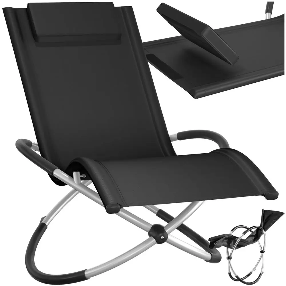 Chaise longue pliante d'extérieur pour jardin, confortable et peu encombrante, avec structure en acier et aluminium, idéale pour la plage, le jardin et le camping.