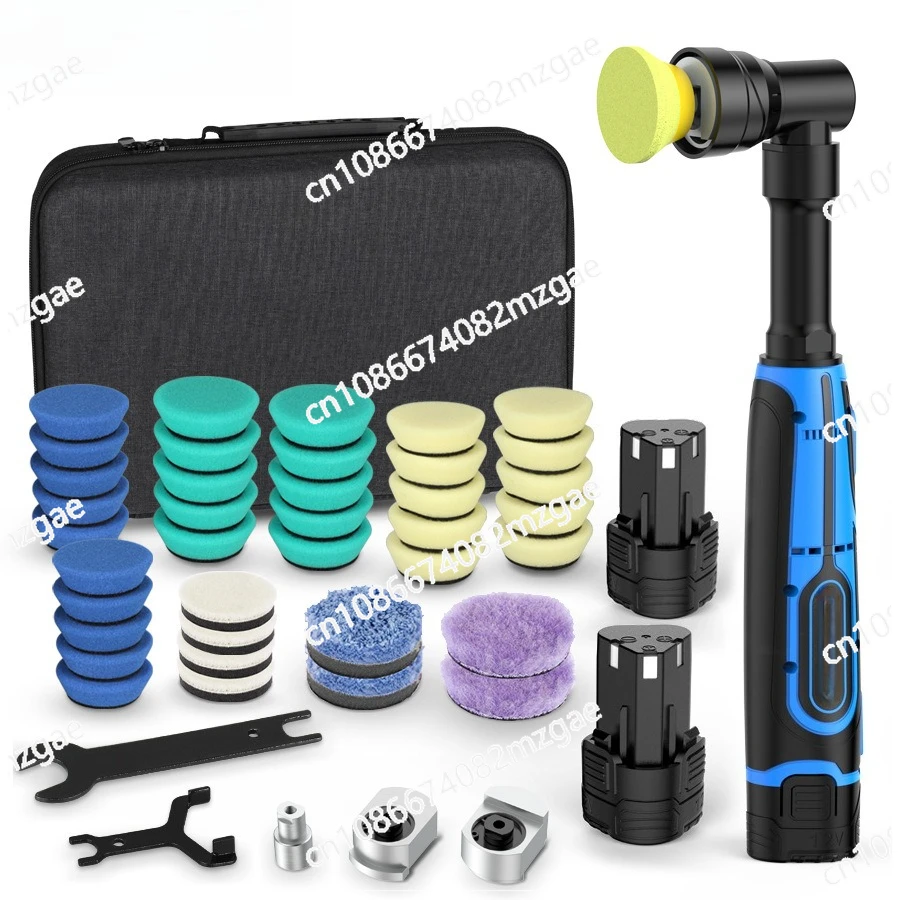 Compact Lithium-Ion Spot Polisher for Cars, 1/2 Inch Pad, Electric Waxing & Coating Machine for Detailing Professionals