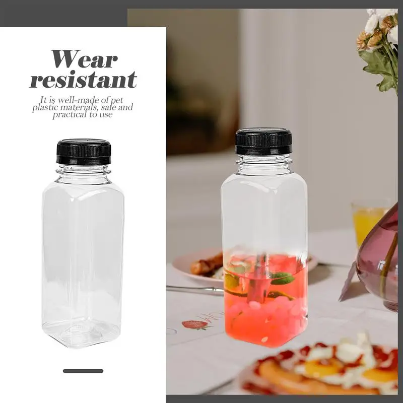 

8pcs Clear Water Juices Water Bottle Beverage Storage Water Bottle Coffee Waterbottle Fresh Juice Water Bottle Drink Water