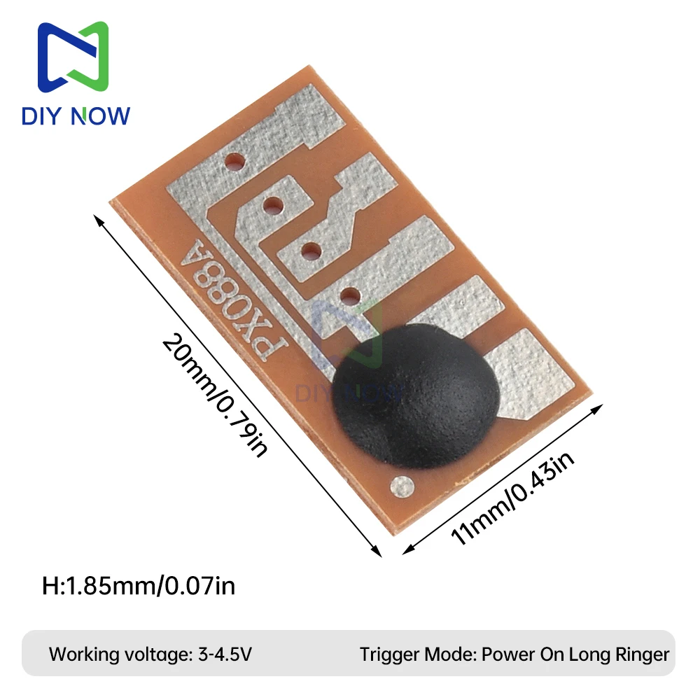 10PCS HS-088 single tone trigger voice module doorbell IC sound chip DC 3~4.5V can be used for DIY or repair doorbell