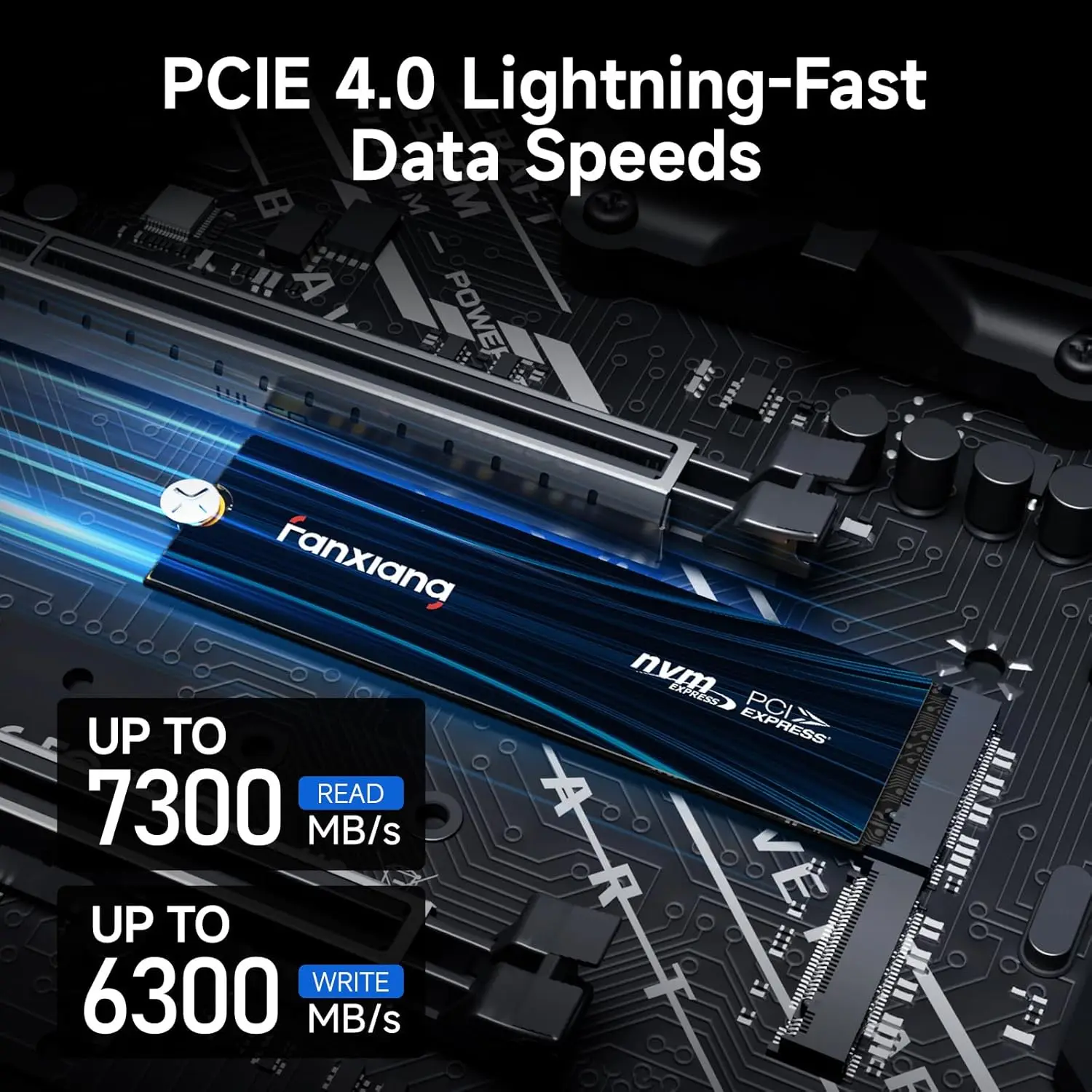 محرك أقراص الحالة الصلبة الداخلي Fanxiang S880E M.2 SSD بسرعة 7300 ميجابايت/ثانية 1 تيرابايت/2 تيرابايت/4 تيرابايت M.2 NVMe SSD، PCIe4.0x4، محرك أقراص الحالة الصلبة لجهاز الكمبيوتر المحمول PS5