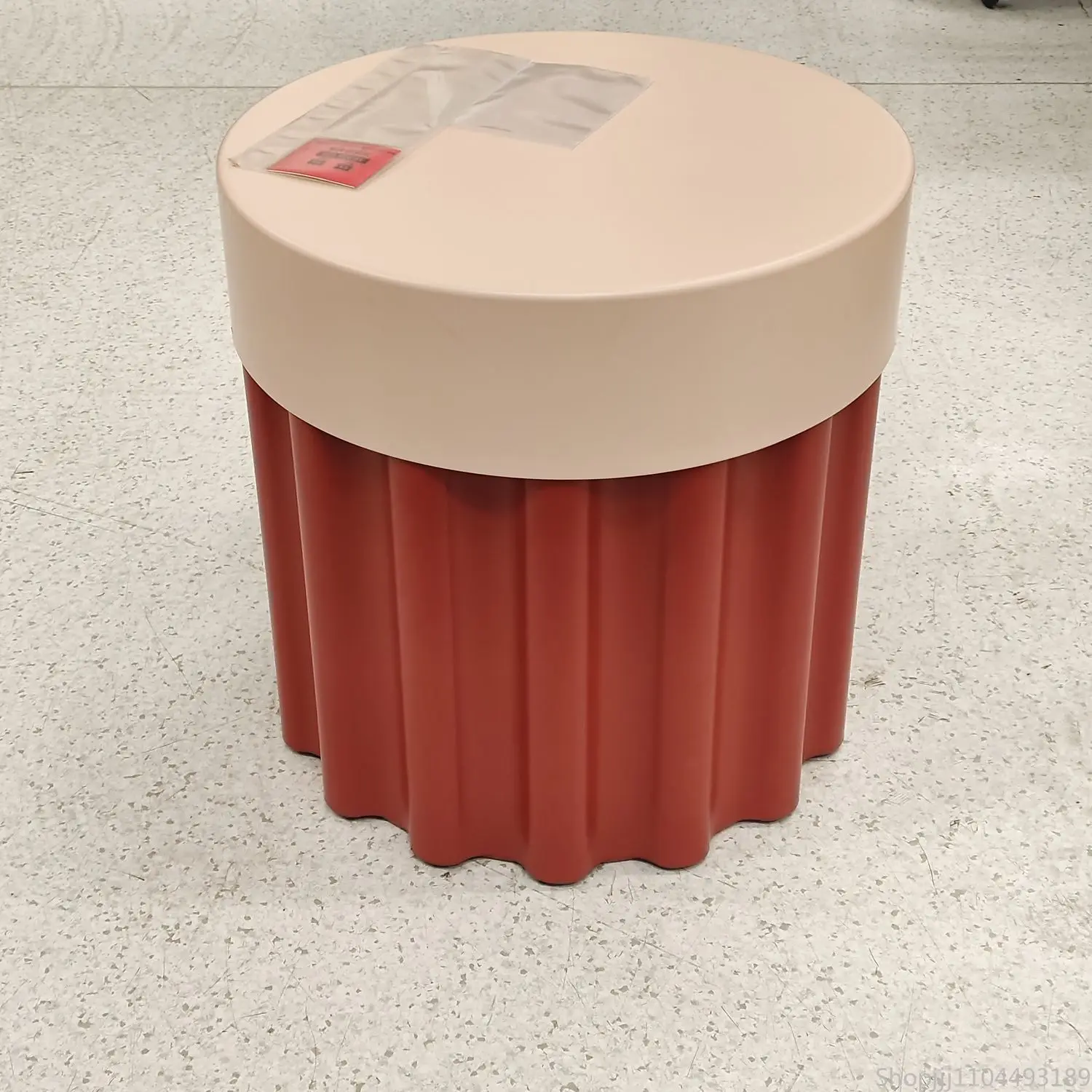 Tessamans-Style Side Table - 2024 Dopamine Pink Limited Edition, Multi-Functional Tea Table with Hidden Storage