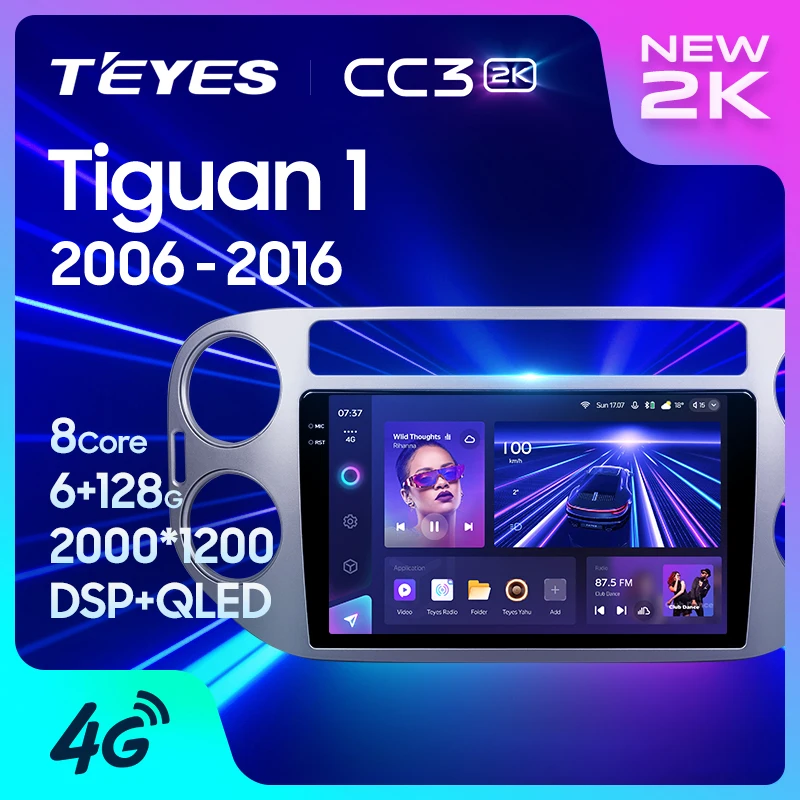 TEYES CC3 2K For Volkswagen Tiguan 1 NF 2006 - 2016 Car Radio Multimedia Video Player Navigation stereo GPS Android 10 No 2din 2