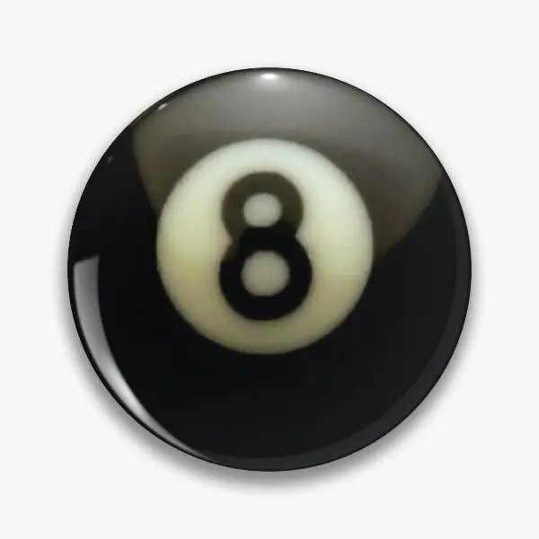 8 Ball Sticker  Soft Button Pin Clothes Creative Lover Fashion Cute Brooch Collar Gift Women Lapel Pin Hat Metal Funny Jewelry