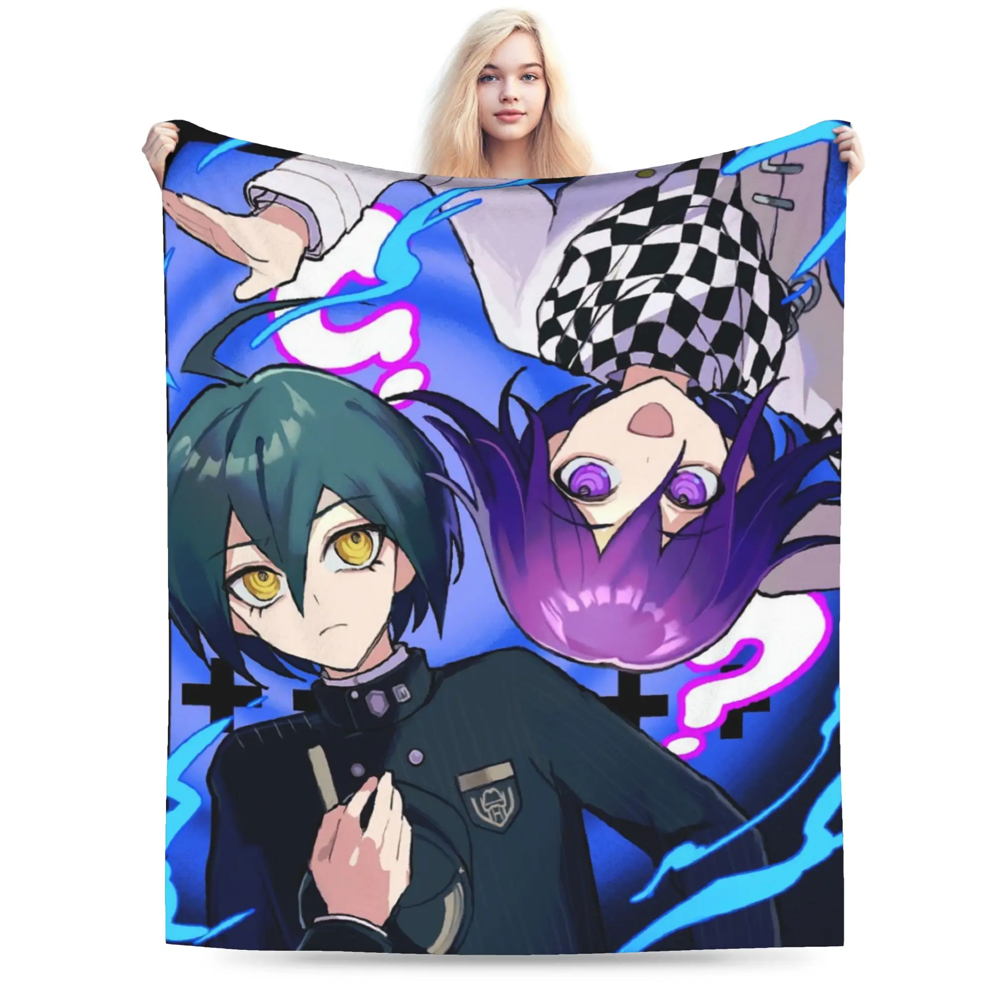 Danganronpa Blanket Nagito Komaeda The Ultimate Soft Plush Throw Blanket For Students Outdoor Flannel Bedspread Bed Cover
