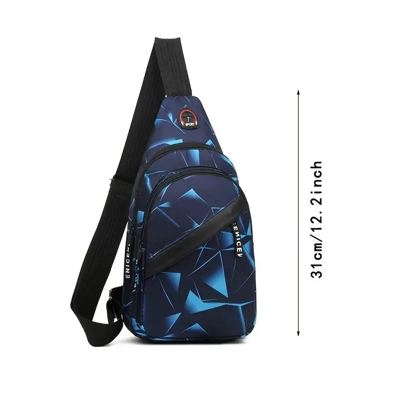 1PC Multifunctional chest bag men crossbody bag lightweight outdoor sports leisure shoulder bag