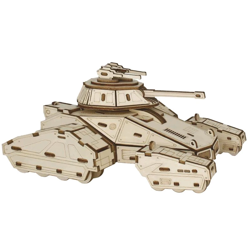 3D Wooden Puzzles Tank Model Building Kits Military Assembly Jigsaw Wood DIY Educational Toys For Children Boys Decoration