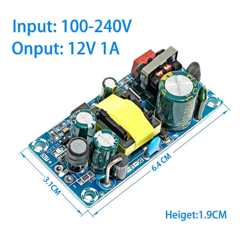 Switching Power Supply Module 12V 1A 2A 4A 6A 8A 13A 17A Step Down Transformer 110/220V AC To DC Bare Board for Replace Repair