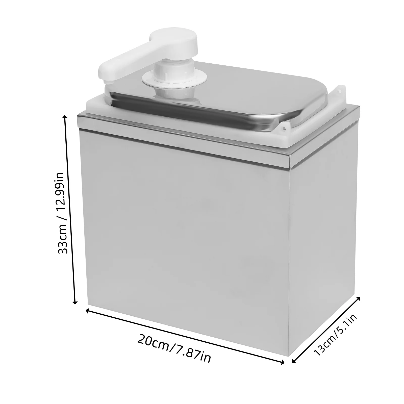 Countertop Condiment Pump Dispenser, 2.11QT Dual Layer Outer Shell Smooth Edge Replacement Pump Head, Quick Rebound Anti-leak Lightweight Portable Design, Hotel Restaurant Syrup Honey Jam Holder