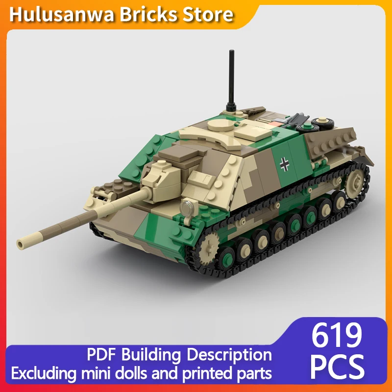 

Jagdpanzer IV Танк-разрушитель Модель MOC Строительные кирпичи Военное оборудование Модульная технология Подарки Праздничная сборка Детский игрушечный костюм