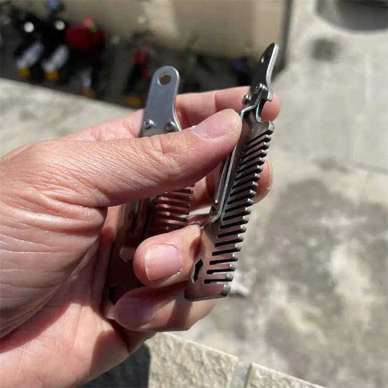 Outdoor Tactical Titanium Alloy Back Clip Comb Wrench Bottle Opener Portable EDC Small Tool