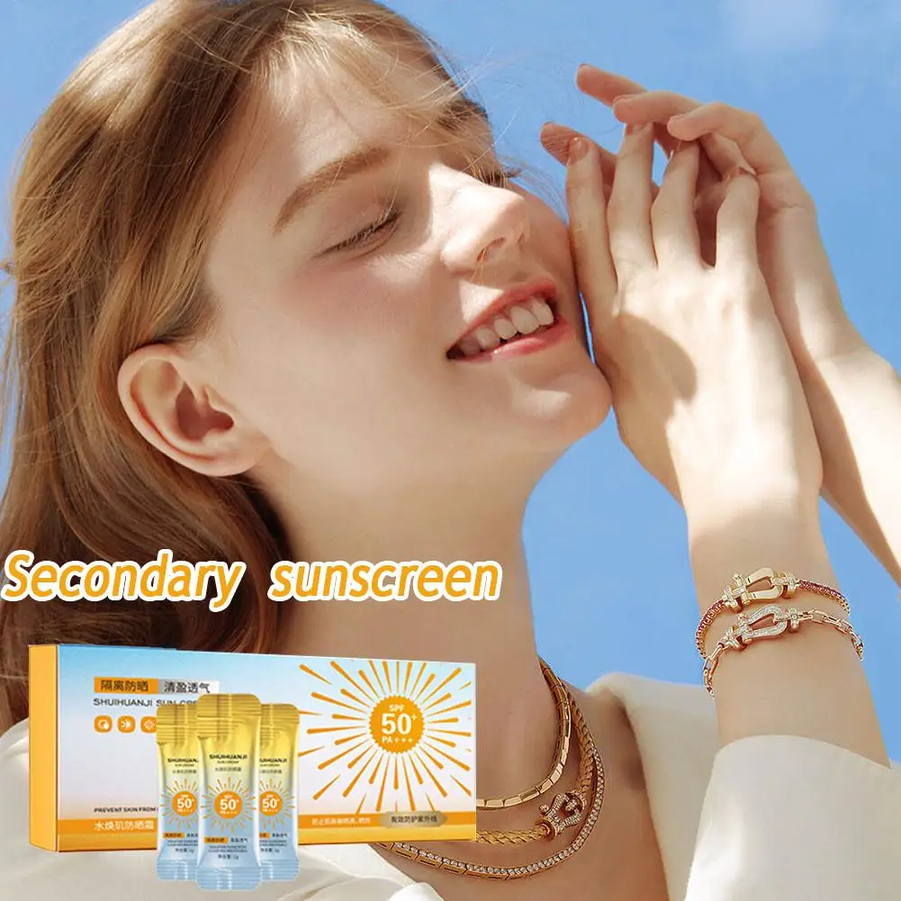 

1 коробка/30 шт. солнцезащитный крем SPF 50 портативный солнцезащитный крем для тела ПА +++ солнцезащитный крем Защита от солнца солнечный J3I3