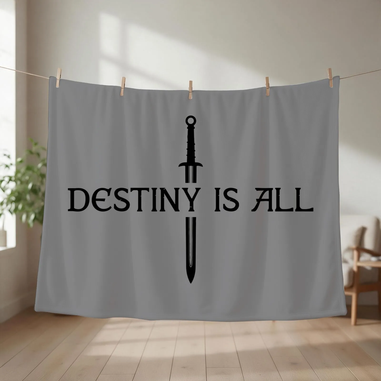 The Last Kingdom - Destiny Is All Throw Blanket Extra Large Throw Shaggy Thermal halloween Blankets