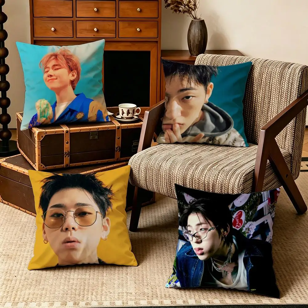 Celebrity-ZICOS Cushion Cover Soft Velvet Cushion Cover Set 4Pcs 50x50 45x45 Zipper Pillowcase for Home Decor