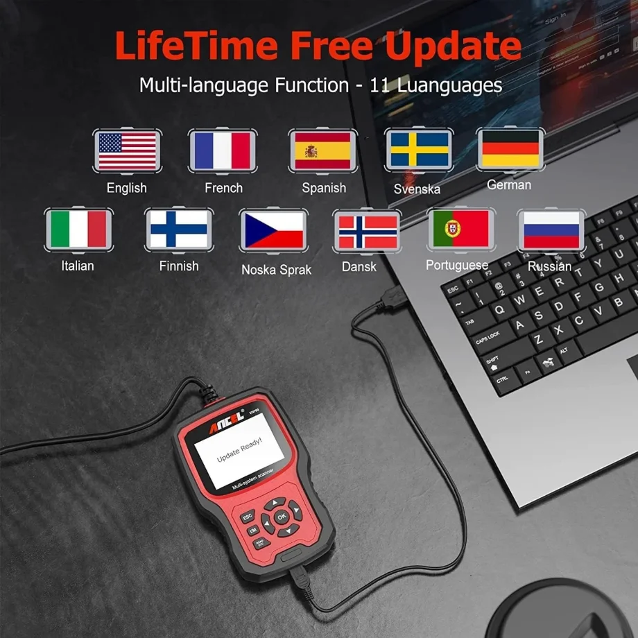 Lecteur de codes OBD2 professionnel pour VW, Audi, Seat, Skoda, réinitialisation du système complet (huile, EPB, SAS, TPMS)