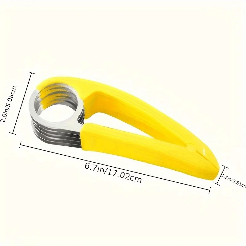 1pc Stainless Steel Manual Slicer - Food-Safe, Easy-to-Use, Round Blade for Bananas, Cucumbers & More - Durable Kitchenware